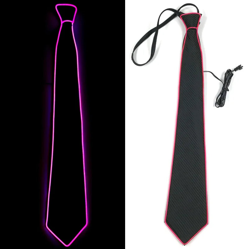 light up Men's hat and tie Led luminous Funny hat glowing Top Hat for Fluorescent club dance show props performances costumes