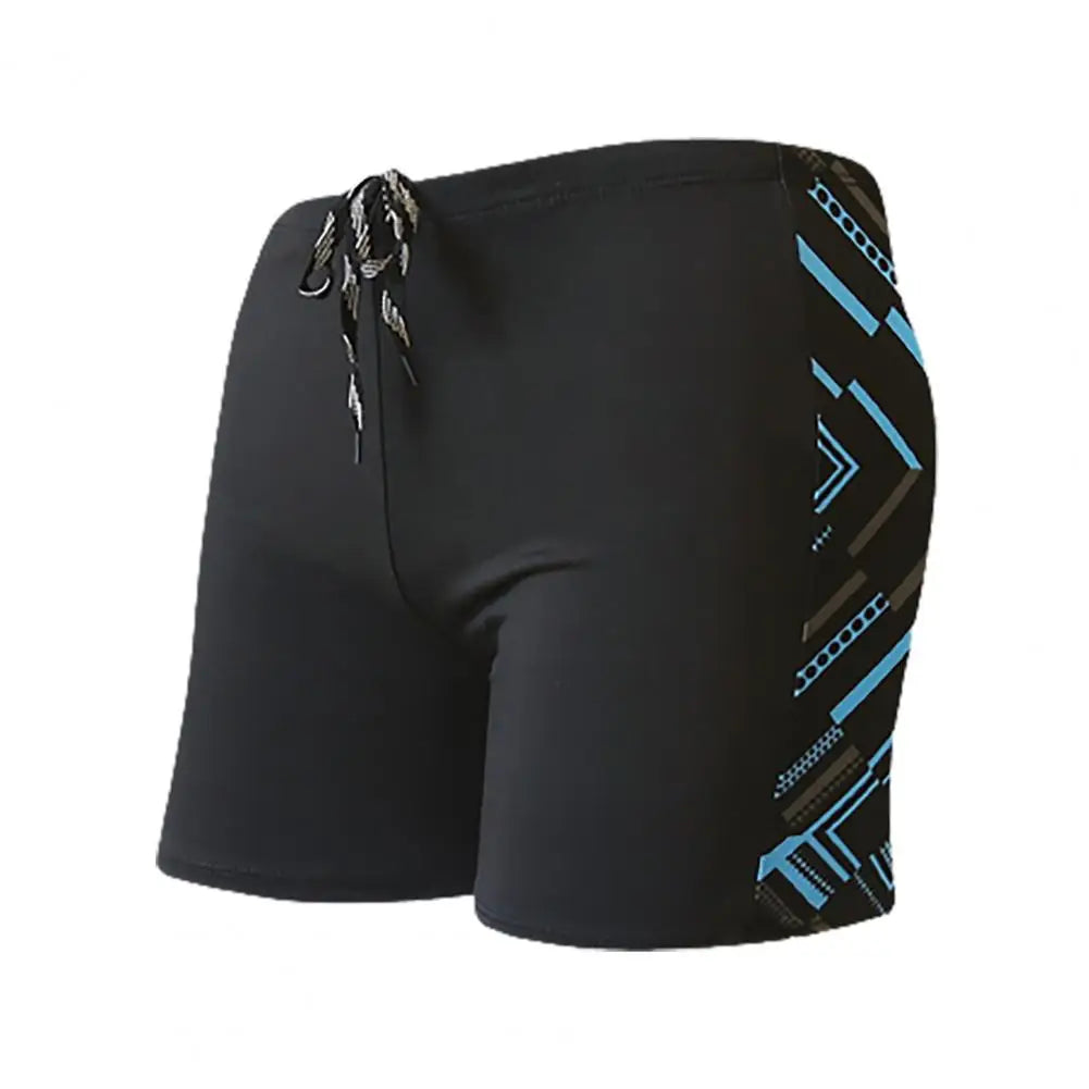 Swimming Shorts Boxers Mid-rise Swimming Trunks with Lining Elastic Waistband Swim Trunks Men Shark Print Swim Shorts Beachwear