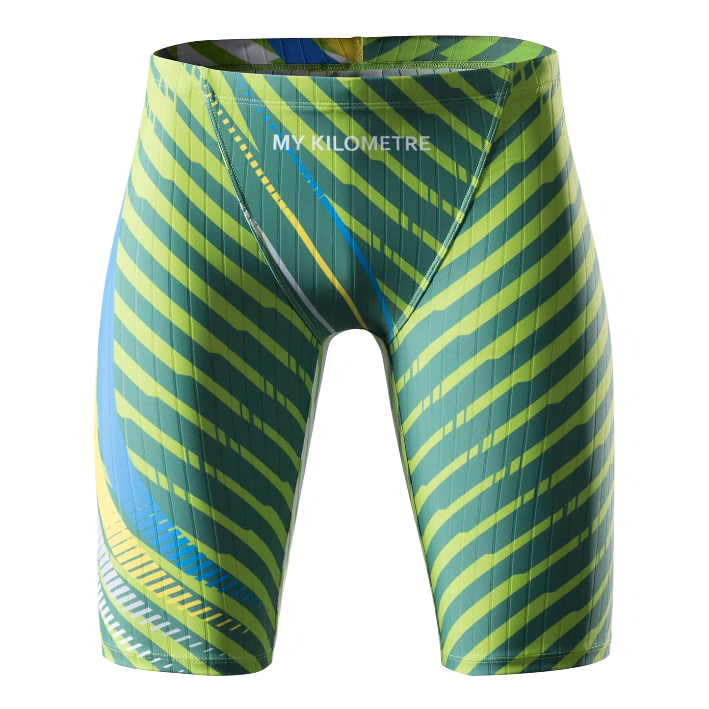 MY KILOMETRE Mens Swimsuit Jammer Endurance Athletic Training Swimsuit Racing Swimming Trunks Shorts Swimwear Men Swim Jammers