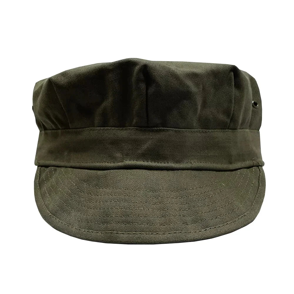 WWII American Soldier Octagonal Hat Green Retro American Men History Repeat Hat Head Decorative Mountain Hat WW2