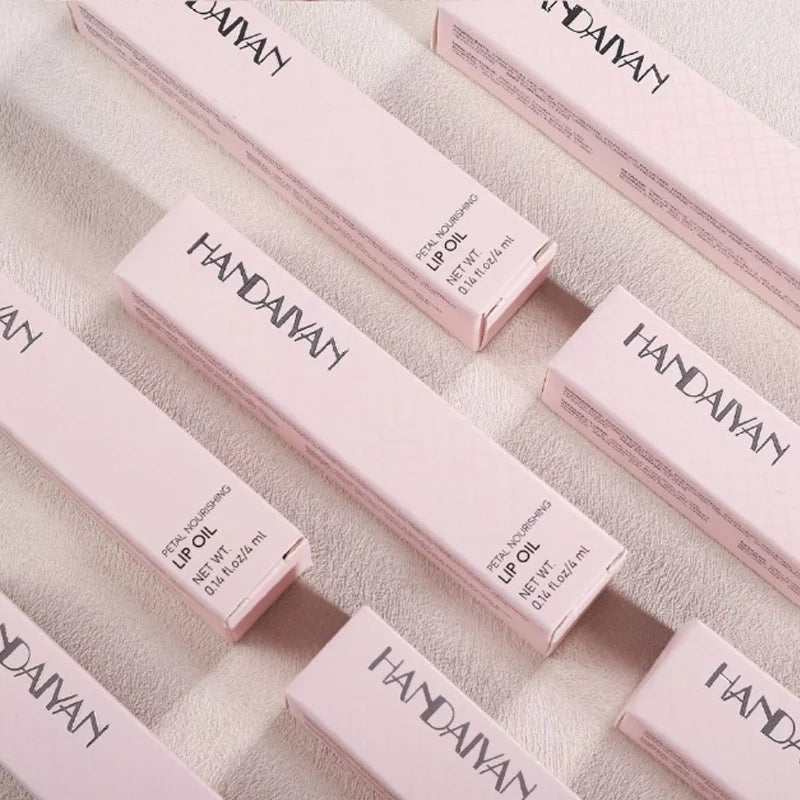 New Transparent Dried Flower Lip Oil Mirror Water Gloss Lip Gloss Ong-lasting Moisturizing And Pearl Lip Gloss Lip Care Balm