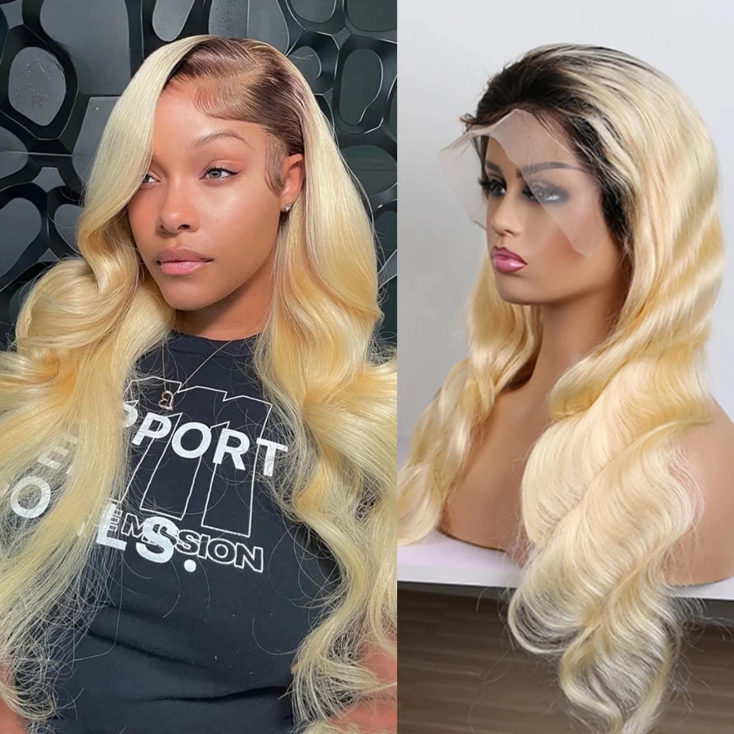 13X4 Lace 1B 613 Lace Frontal Wig Body Wave Ombre Blonde Lace Front Wig Human Hair Brazilian Lace Wig Human Hair Pre Plucked