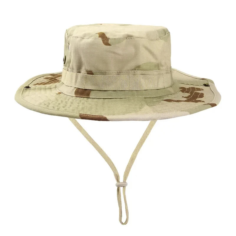 Camouflage Boonie Hat Wide Brim Men Women Sun Hat Outdoor Hiking Fishing Hunting Sports Caps Foldable Soft Hat