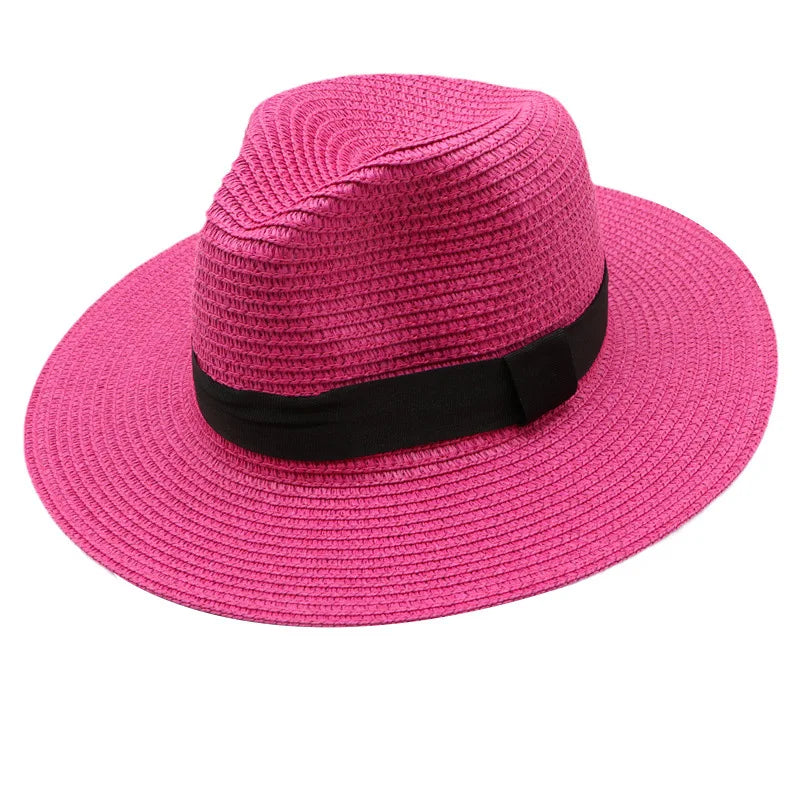 Panama Straw Hat Men Summer Straw Hat Wide-brimmed Outdoor Sun Visor Beach Hat
