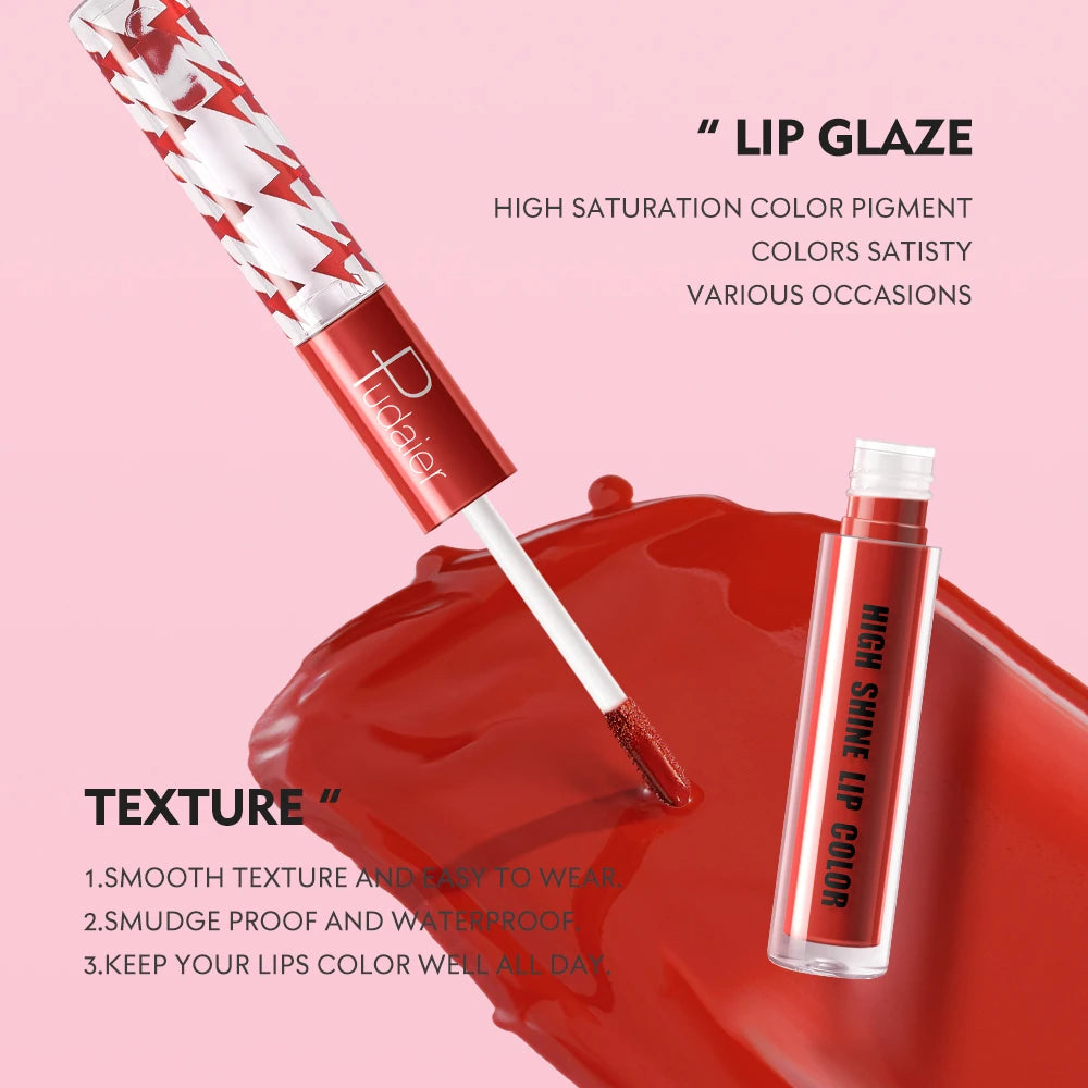 double headed lip gloss,Moisturizing Lip Oil, High gloss lip gloss with transparent lip oil,Rapid film formation