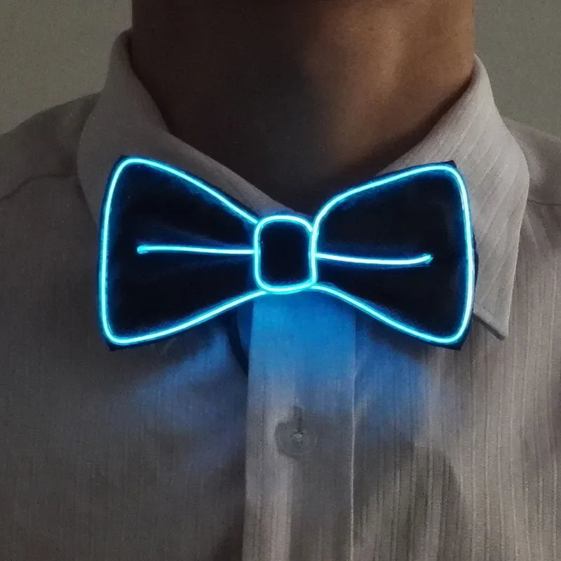 light up Men's hat and tie Led luminous Funny hat glowing Top Hat for Fluorescent club dance show props performances costumes