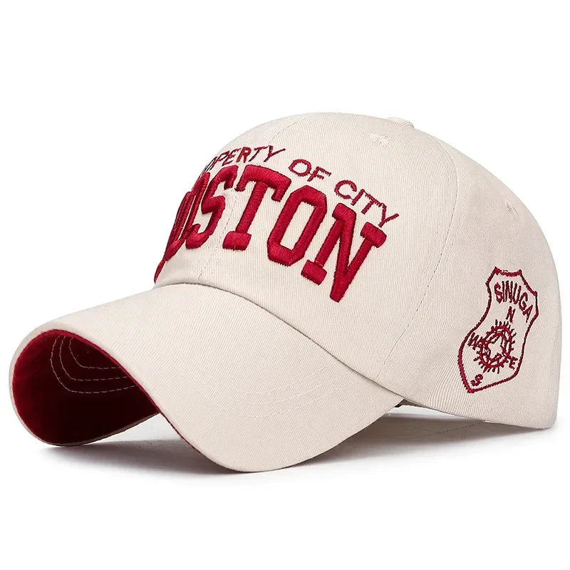 BOSTON Embroidered Baseball Caps for Men Women Snapback Hats Designer Cap Men Gorras Hombre Originales Men Golf Hat Trucker Hat