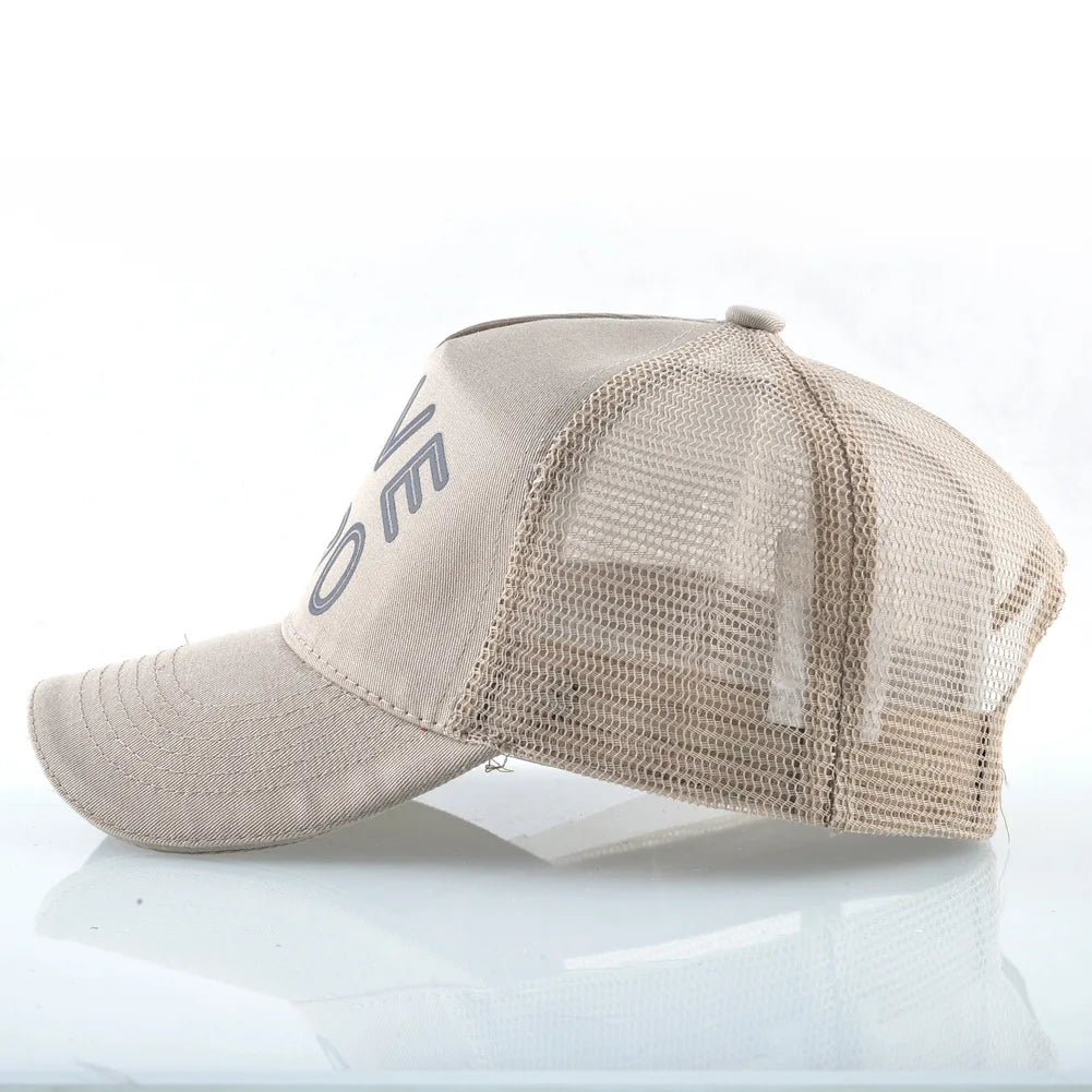 FS Orange Green 5 Panel Mesh Trucker Hats Snapback Hip Hop Cap Summer Breathable Baseball Caps For Men Women Bones Masculino