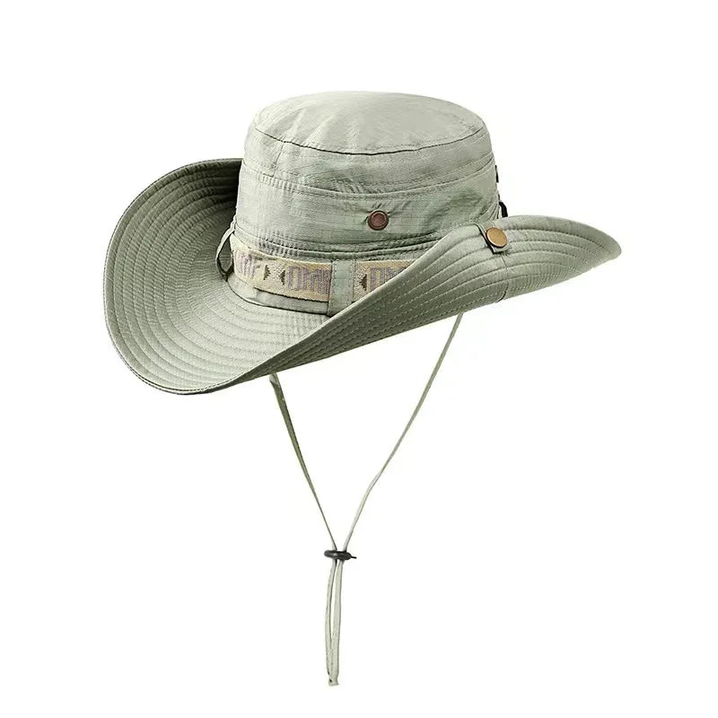 Waterproof Bucket Hat Summer Men Women Boonie Hat Outdoor UV Protection Wide Brim Panama Safari Hunting Hiking Fishing Sun Hat