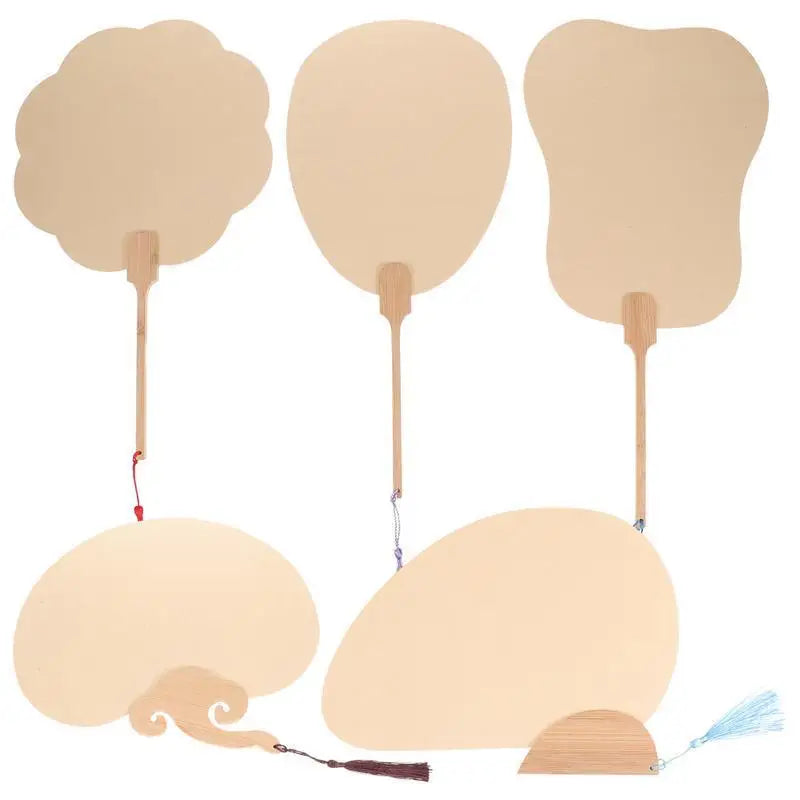 5Pcs Creative Kids Graffiti Fans Paper Round Fans Painting Fans Kids Graffiti Fans Hand Fan Hand Fan To Paint Diy Painting