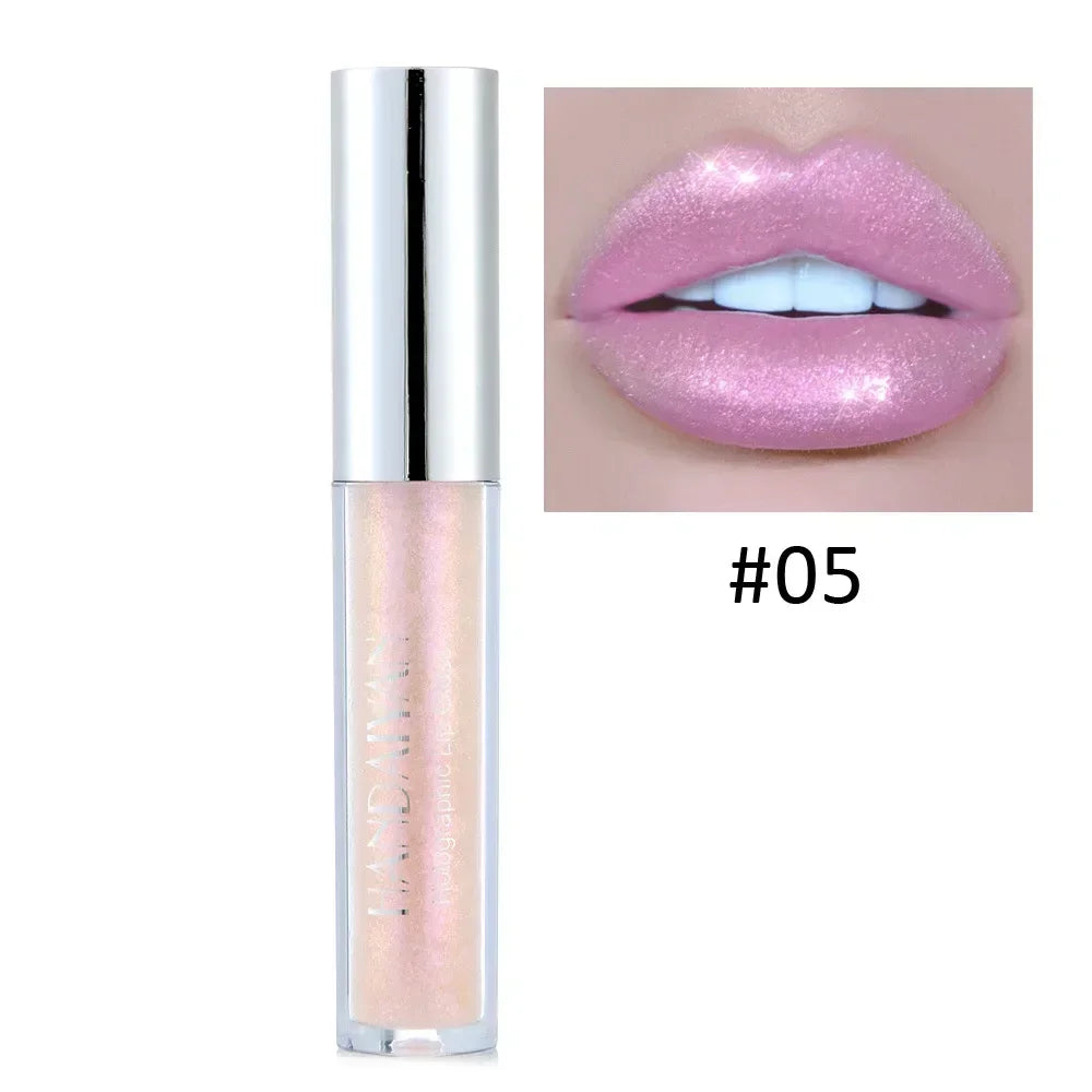 Diamond Shimmer Lip Gloss Laser Holographic Lip Gloss Liquid Lipstick Mermaid Pigment Longlasting Glitter Lip Gloss Lip Makeup