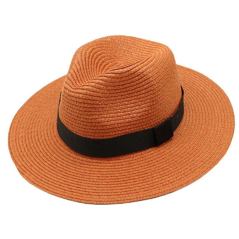 Panama Straw Hat Men Summer Straw Hat Wide-brimmed Outdoor Sun Visor Beach Hat
