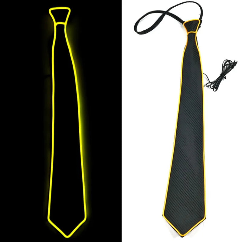 light up Men's hat and tie Led luminous Funny hat glowing Top Hat for Fluorescent club dance show props performances costumes