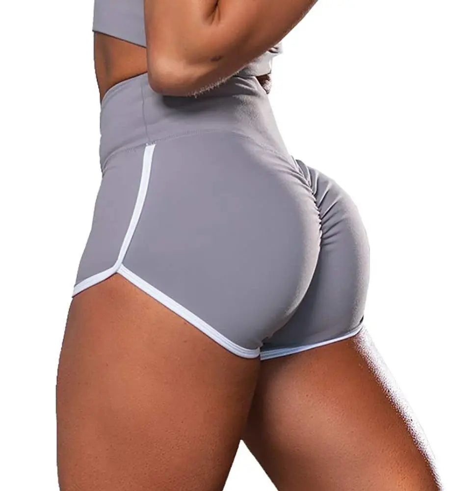 Summer Running Sport Shorts Women High Waist Seamless Fitness Leggings Push Up Gym Training Tights Pocket Yoga Shorts Plus Size