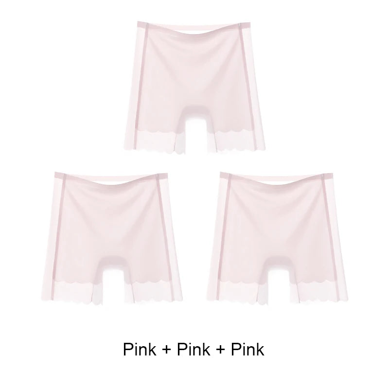 Plus Size Shorts Underwear for Women Shorts Under the Skirt Women's Boxer Safety Short Pants Ice Silk Summer Protective Ruffle