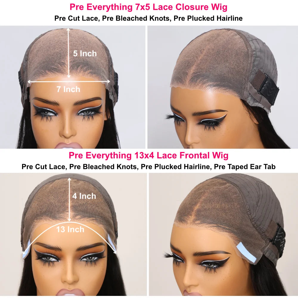 Unice Hair Balayage 3D Body Wave Wig Pre Cut Pre Bleached 7x5 13x4 Lace Frontal Human Hair Wig Pre Plucked Wear Go Glueless Wig