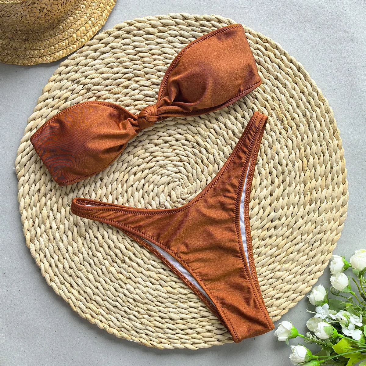 DEBAIOR Women's Bikinis 2025 Swimsuit for Women Bathing Suit Beach Woman Beach Sarongs Lisos Bathroom Suits Two Piece Suits