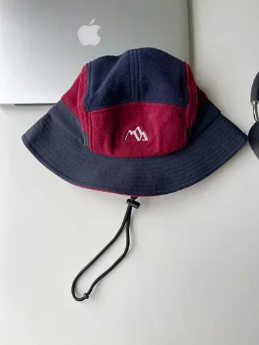 2023New Short Brim Color Matching Ear Protection Autumn Winter Men's Women's Baseball Cap Warm Outdoor Velvet Aviator Bucket Hat