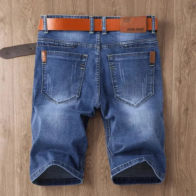 Gray Drawstring Men's Short Jeans Pants Oversize Male Denim Shorts Big Size Stretchable Wih Zipper New in Harajuku Vintage Rude