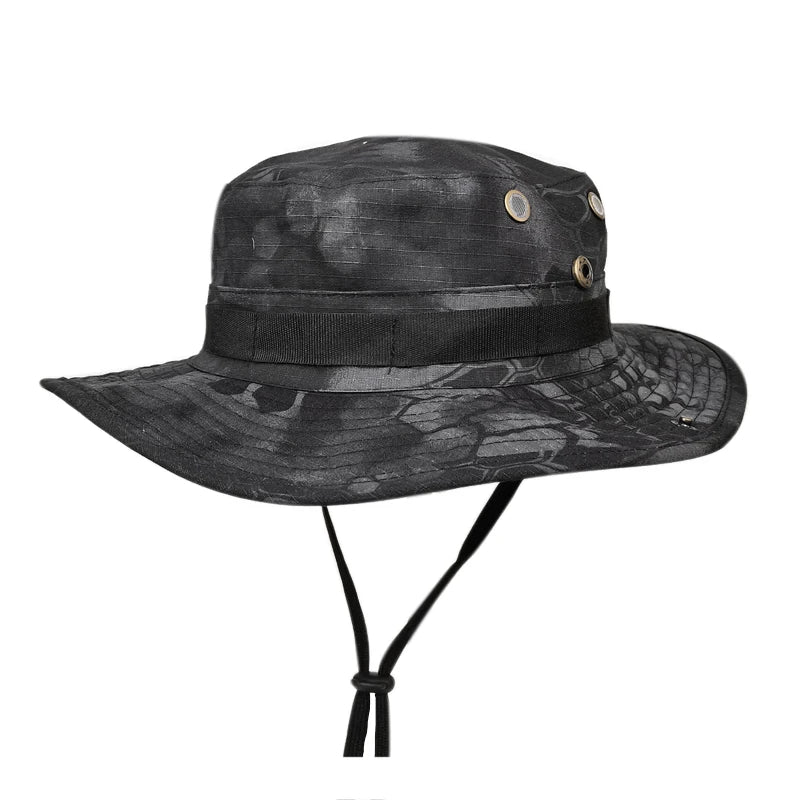Camouflage Boonie Hat Wide Brim Men Women Sun Hat Outdoor Hiking Fishing Hunting Sports Caps Foldable Soft Hat