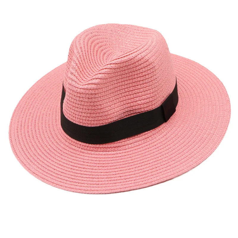 Panama Straw Hat Men Summer Straw Hat Wide-brimmed Outdoor Sun Visor Beach Hat