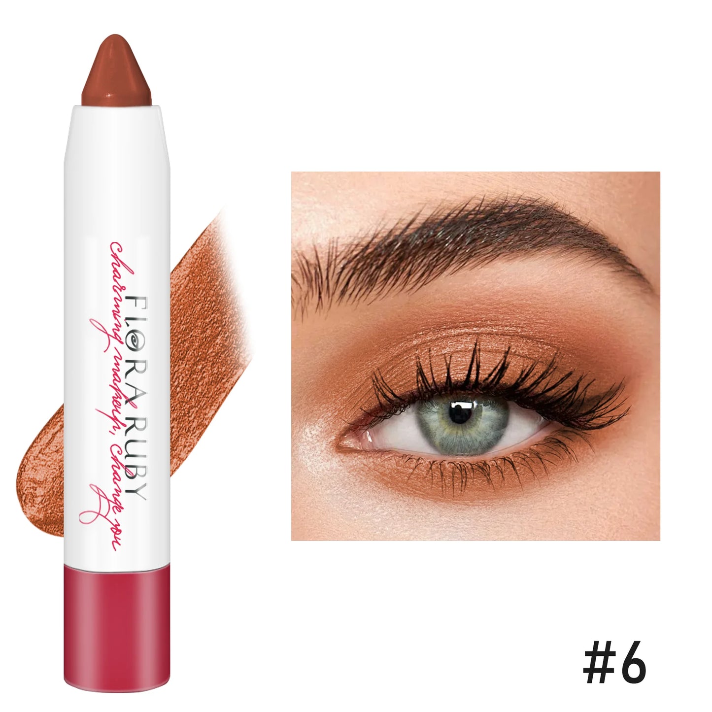 16 Colors Eyeshadow Stick Waterproof Eyeshadow Pencils Cream Eyeshadow Sticks Brown Metallic Eyeshadow Stick Pencil Long Lasting
