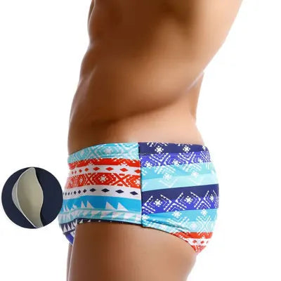 SeSexy Swim Trunks Men Swimwear Men Push Up Swim Briefs Rainbow Swimming Trunks Men Beach Swim Shorts Mens Bikini Swimwear Sunga