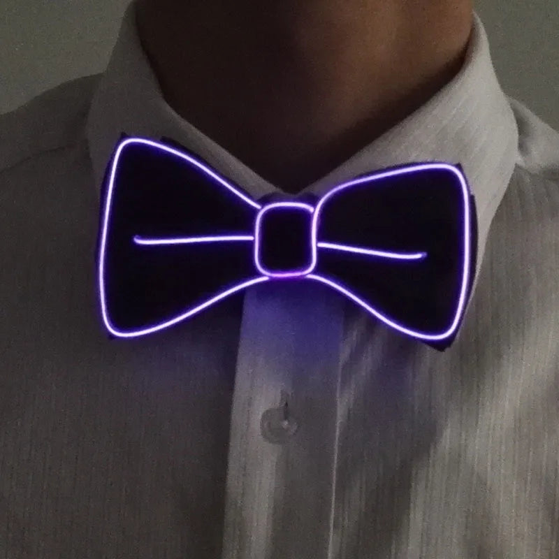 light up Men's hat and tie Led luminous Funny hat glowing Top Hat for Fluorescent club dance show props performances costumes