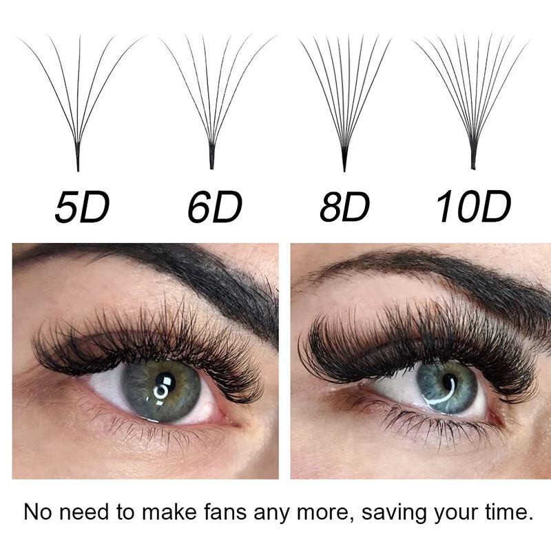 FAIRYTIS 4200/2100 Fans Pointy Base Premade Volume Fans Eyelash Extensions 4D-16D Mixed Length 9-15MM New Package Wholesale