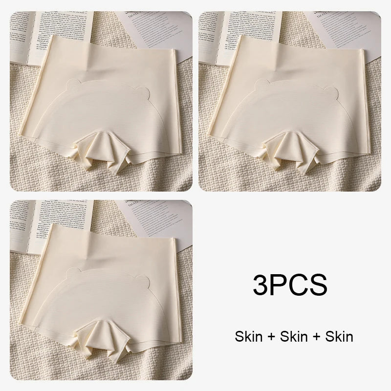 Cute Bear Women's Boxer Shorts Under the Skirt Safety Short Pants Underwear for Women Plus Size Shorts Ice Silk Summer Panties