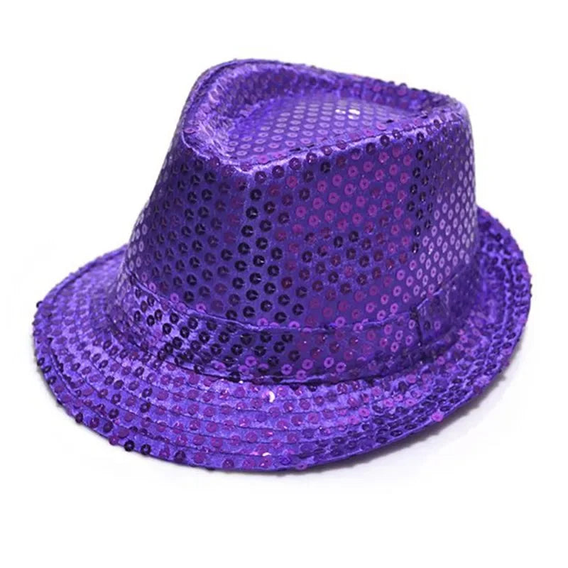 Fashion Boy Girl Men Woman Sequin Hat Bow Tie Gloves Cowboy Birthday Party Cap Jazz Dance Show Props Costume Wedding Festival