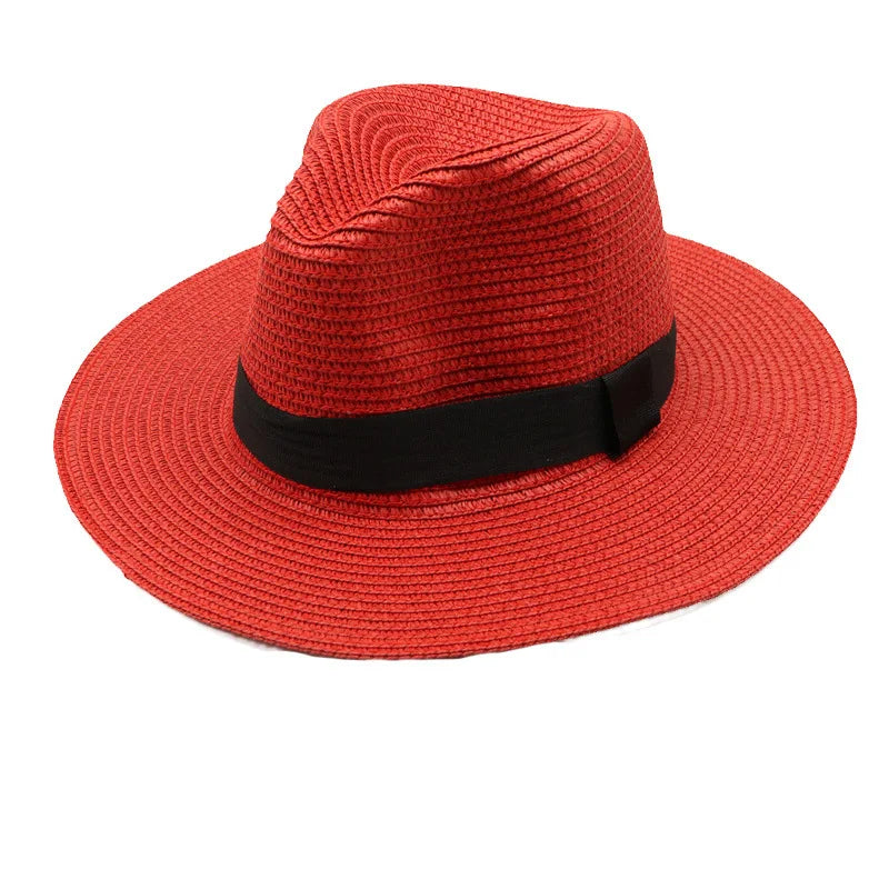 Panama Straw Hat Men Summer Straw Hat Wide-brimmed Outdoor Sun Visor Beach Hat