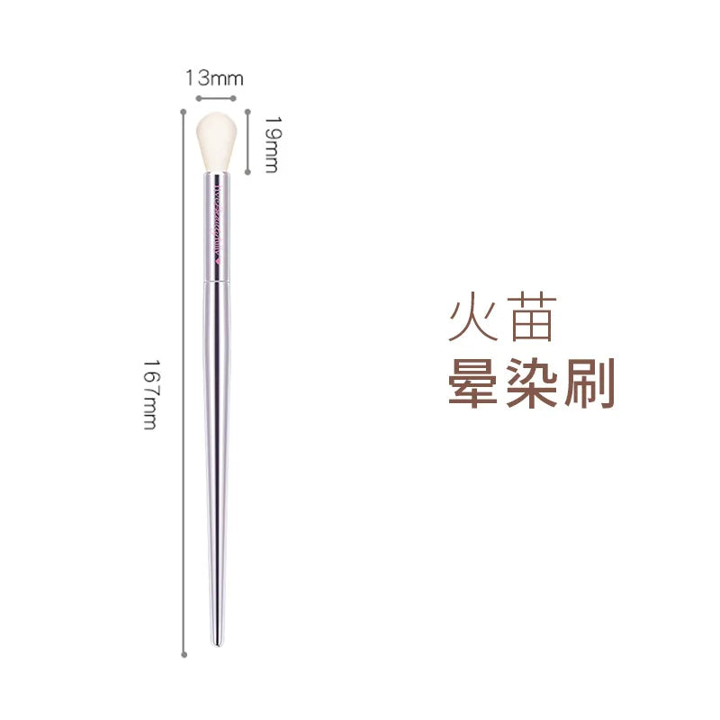 Silver High quality full functional Makeup brushes Foundation Powder Blusher Highlight Eyeshadow Flat eyebrow Make up brushes
