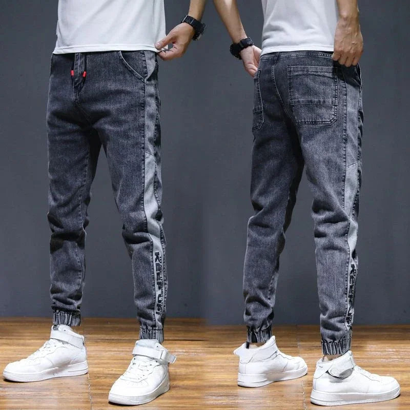 Skinny Black Man Cowboy Pants Slim Fit Jeans for Men Tight Pipe Trousers Work Wear Trend 2024 Xs Clothes Y2k 2000s Stylish Soft