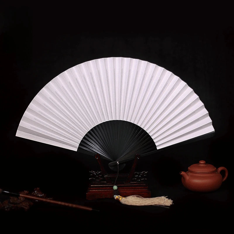 Chinese Retro Folding Hand Fan Bamboo Hand Painted Drama Folding Fan Double Side Vintage Hand Paper Fans Portable Folding Fans