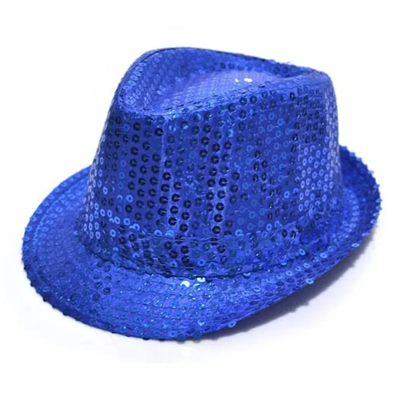 Fashion Boy Girl Men Woman Sequin Hat Bow Tie Gloves Cowboy Birthday Party Cap Jazz Dance Show Props Costume Wedding Festival