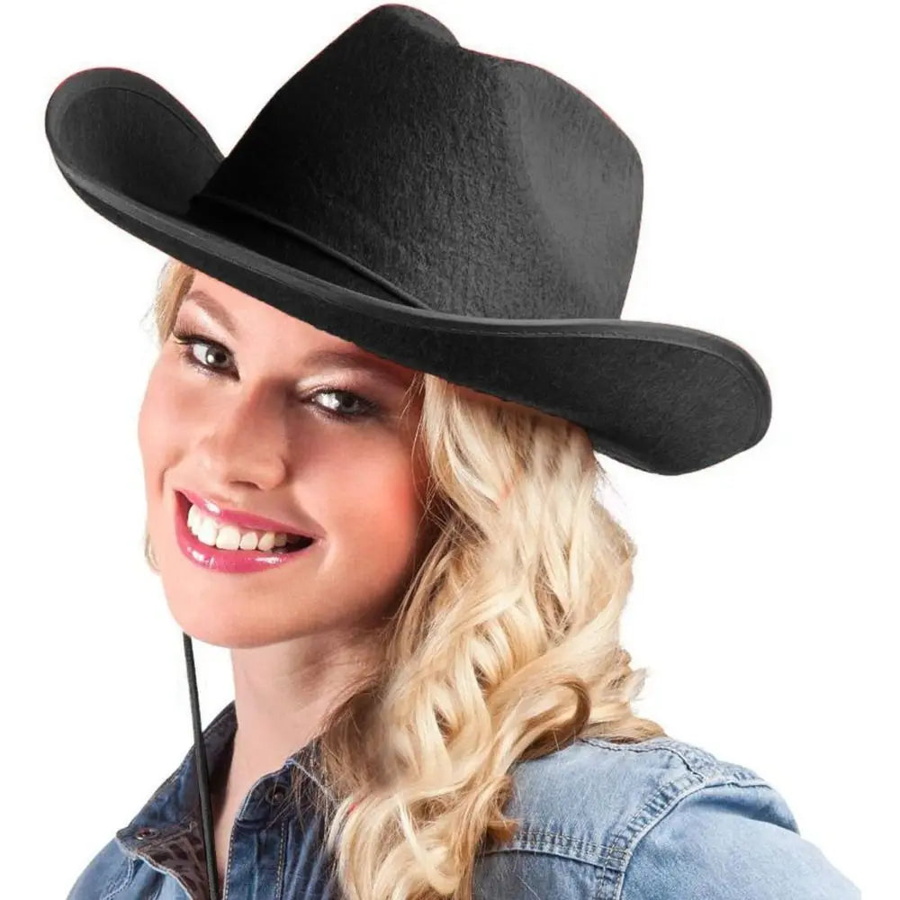 Cowboy Hat Women Men Cowboy Accessory Felt Princess Hat Bachelorette Party Hat Costume Party Cosplay Cowgirl Hat Performance