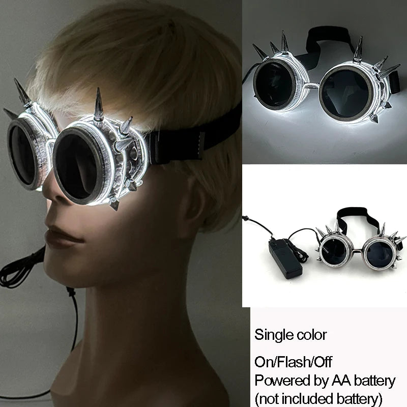 Cool Luminous Colorful LED Light Up Glasses Glowing Neon Light Flashing Party Glasses For Nightclub DJ Dance Party Decor