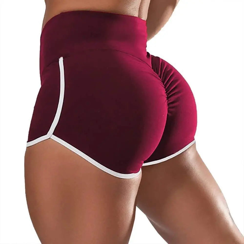 Summer Running Sport Shorts Women High Waist Seamless Fitness Leggings Push Up Gym Training Tights Pocket Yoga Shorts Plus Size