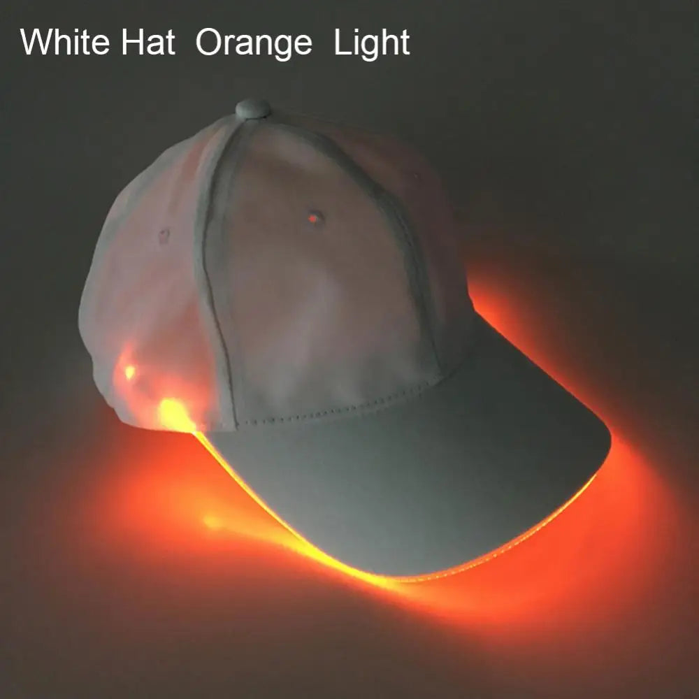 LED Luminous Baseball Hat Christmas Party Peaked Cap Glowing Hat Women Men Casual Skull Caps Cosplay Costume Christmas Party Hat