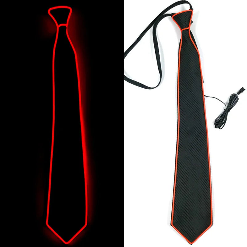 light up Men's hat and tie Led luminous Funny hat glowing Top Hat for Fluorescent club dance show props performances costumes