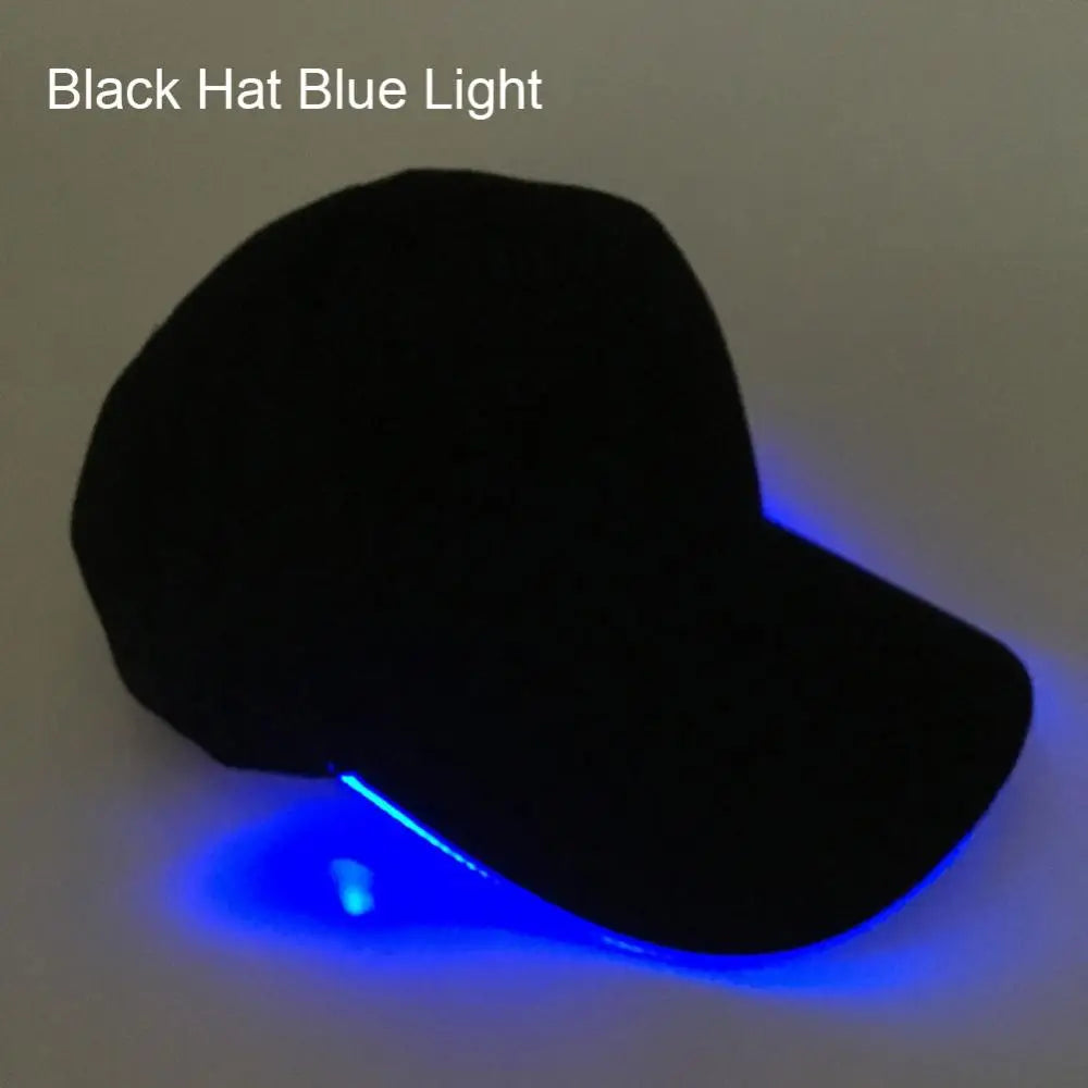 LED Luminous Baseball Hat Christmas Party Peaked Cap Glowing Hat Women Men Casual Skull Caps Cosplay Costume Christmas Party Hat