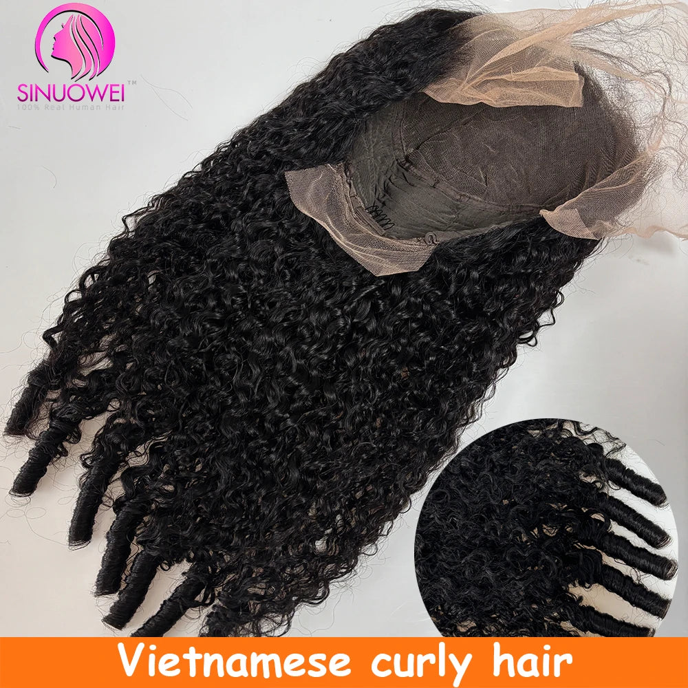 Vietnamese Curly Lace Front Human Hair Wig Burmese Curly 180% Density Brazilian Virgin Human Hair 12A Human Hair Wigs For Women