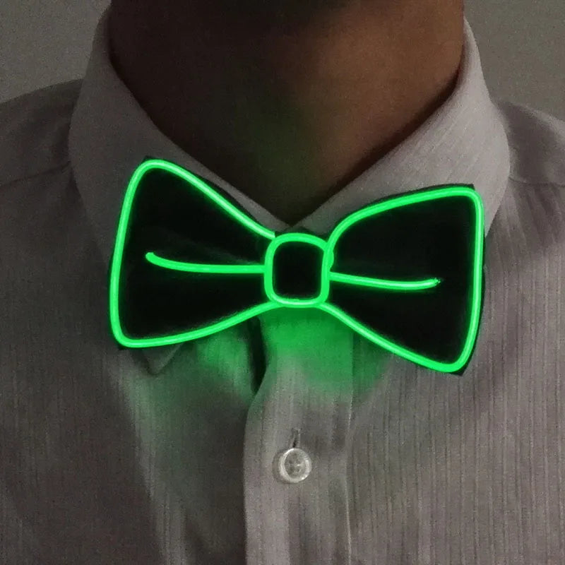 light up Men's hat and tie Led luminous Funny hat glowing Top Hat for Fluorescent club dance show props performances costumes