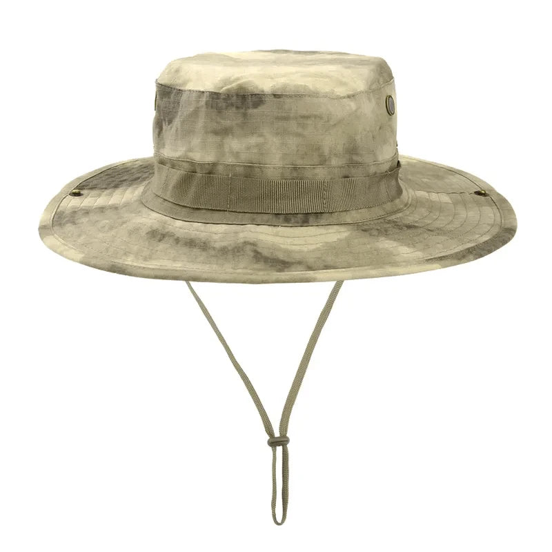 Camouflage Boonie Hat Wide Brim Men Women Sun Hat Outdoor Hiking Fishing Hunting Sports Caps Foldable Soft Hat