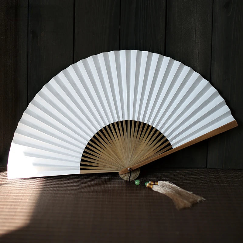 Chinese Retro Folding Hand Fan Bamboo Hand Painted Drama Folding Fan Double Side Vintage Hand Paper Fans Portable Folding Fans