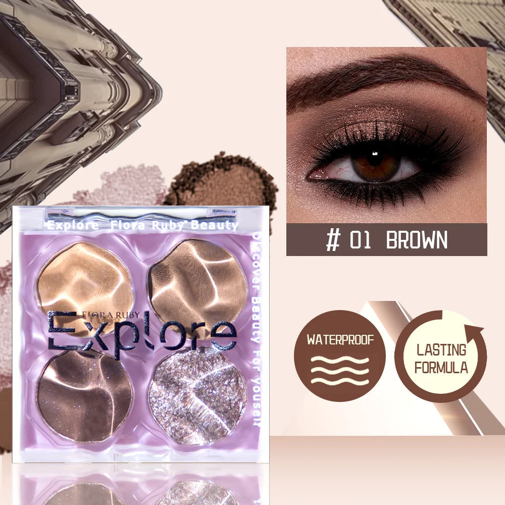 Eye Shadow Palette Makeup Matte Natural Eyeshadow Palette Brown Eyes Shimmer Cream Eyeshadow Palette Plate Pearl Eye Shadow Pink