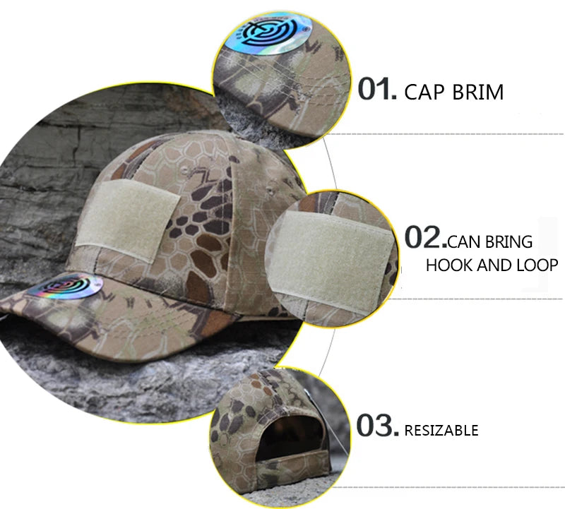 13 Colors Camouflage Men's gorras Baseball Cap Male Bone Masculino Dad Hat Trucker New Tactical Men's Cap Camo Snapback Hat