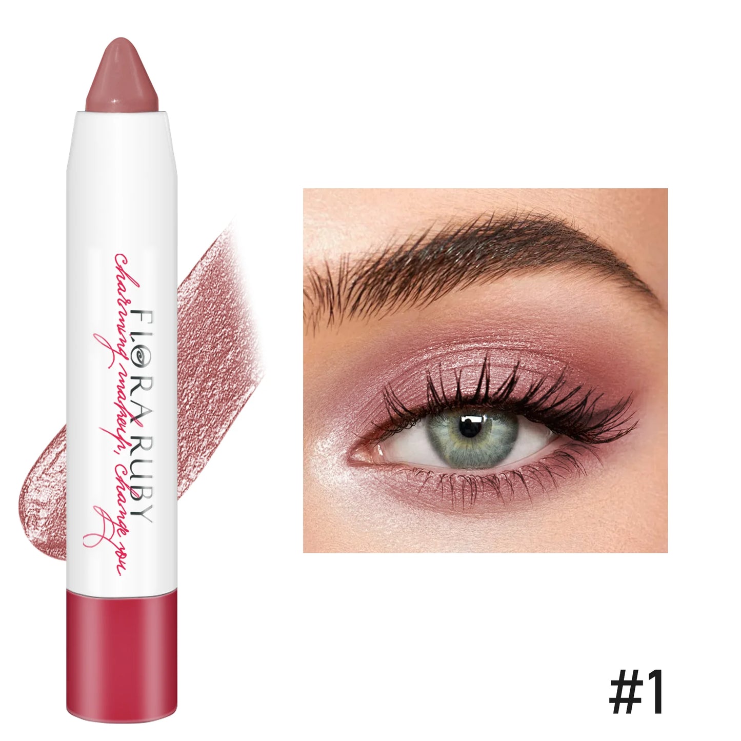 16 Colors Eyeshadow Stick Waterproof Eyeshadow Pencils Cream Eyeshadow Sticks Brown Metallic Eyeshadow Stick Pencil Long Lasting