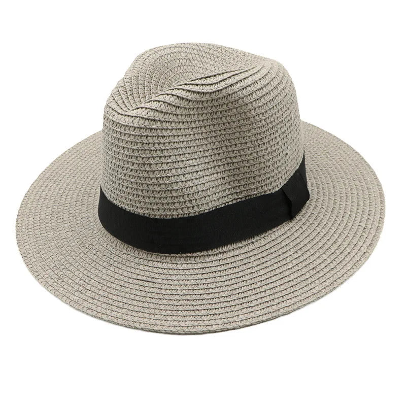 Panama Straw Hat Men Summer Straw Hat Wide-brimmed Outdoor Sun Visor Beach Hat